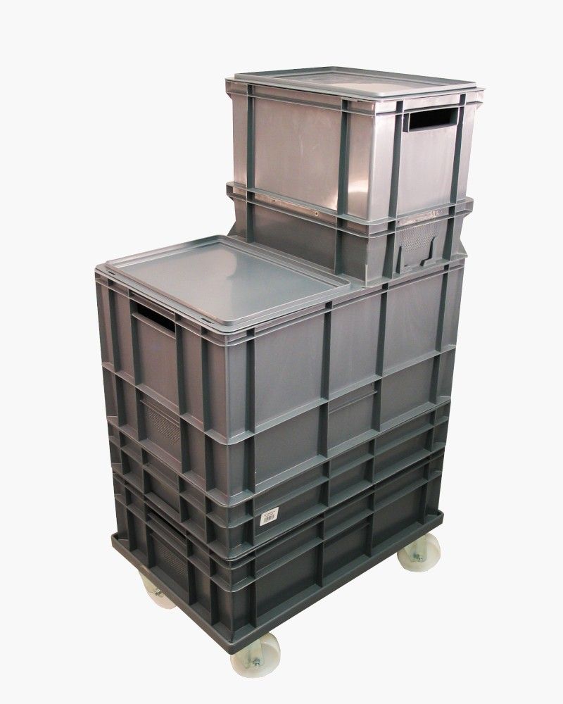 Chariot porte bac - Viso - polypropylène - E8888 - compatible bacs et caisses multiples_1