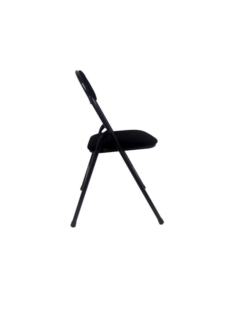 Charlotte - chaise pliante banquet et séminaire - Vif Furniture - velours noir M1_1