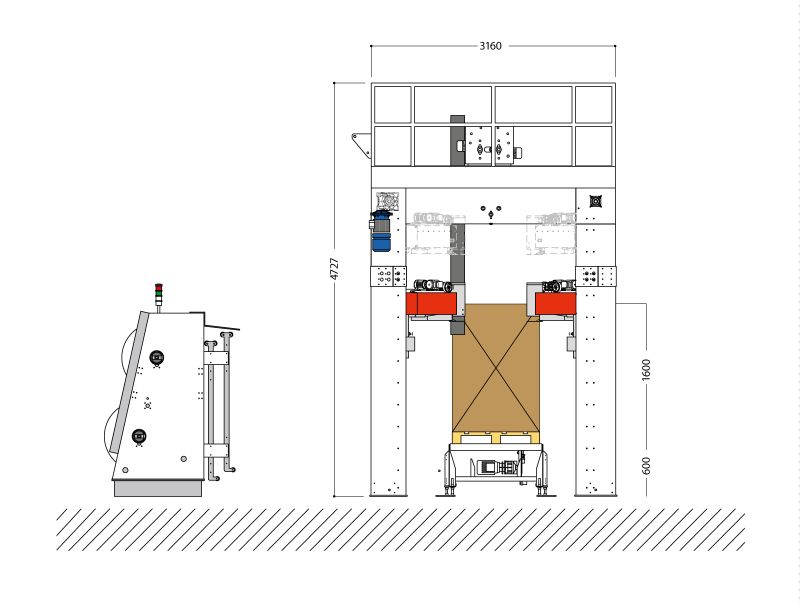MH3 - Housseuse automatique à housse étirable Stretch Hooder - Messersì Packaging - Film extensible avec goussets latéraux - Sans source de chaleur_1