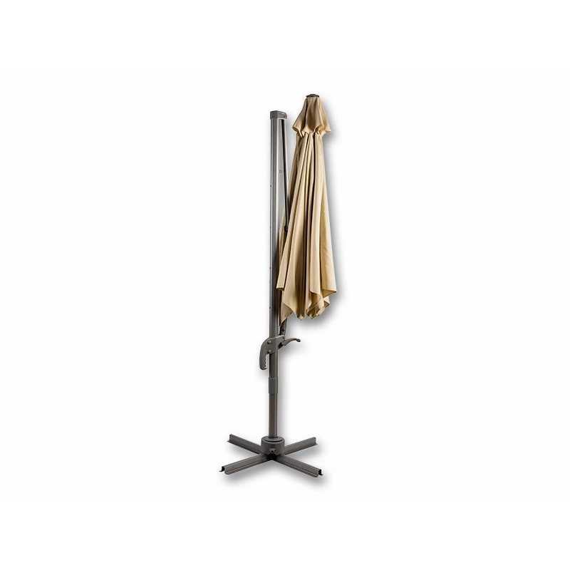 Parasol droit santorini ø300 cm – MTF – toile naturelle avec manivelle – 2naz0244_1