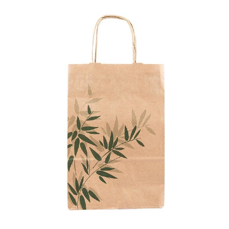 Sac kraft brun poignées torsadées Feel Green 20+10x29cm - par 250_1