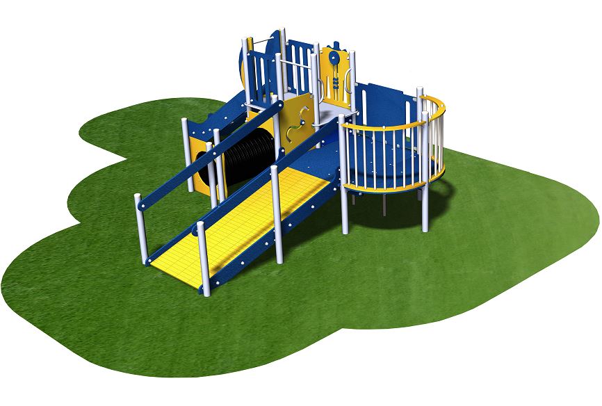 Structure de jeux inox 2 tours gamme Alpha - AL20903I - pour enfants de 2 à 8 ans - capacité d'accueil 15_1