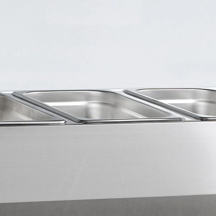 Vitrine réfrigérée GN1/4 VK33-140 Inox L1400mm 33587 TEFCOLD_1