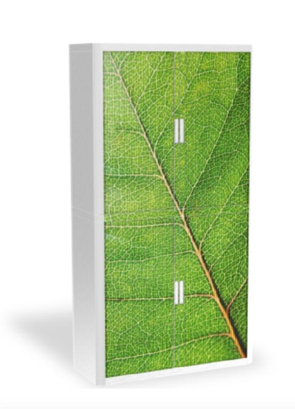 Armoire à rideaux avec décor nature - EasyOffice. - Chlorophylle, Haute_1