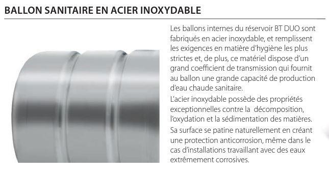 Ballon tampon combiné chauffage + e.C.S / bt duo / domusa - 250l  + e.C.S 130l_1