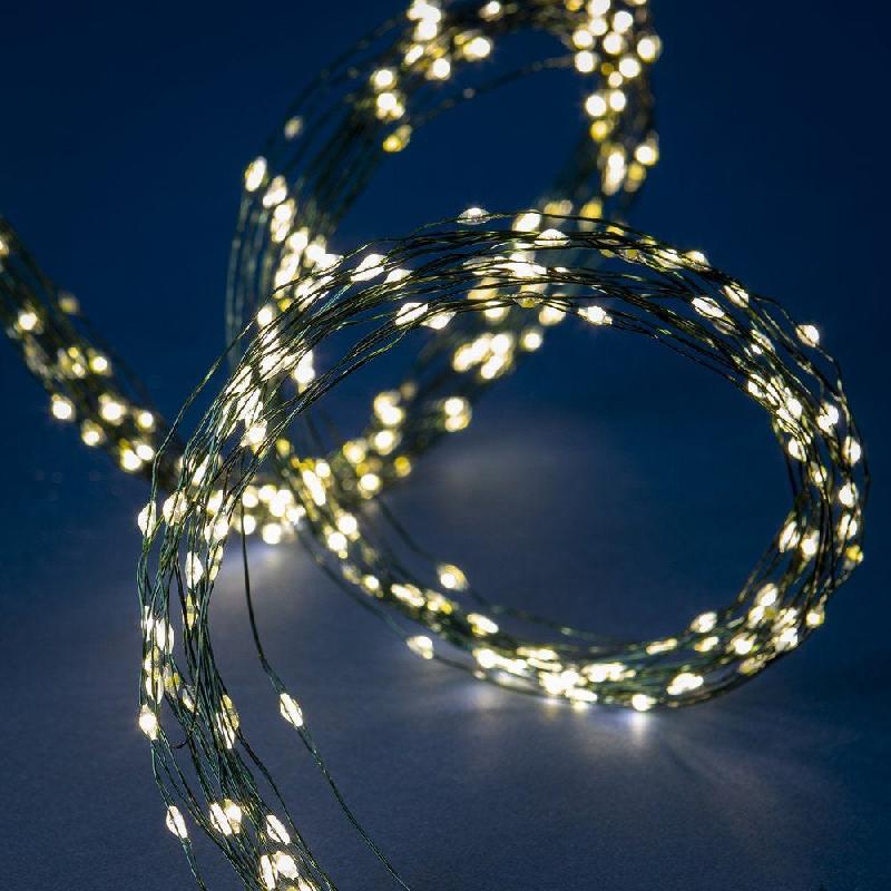 Chute de sapin lumineux blanc chaud 672 microLED effet flash L210cm_1
