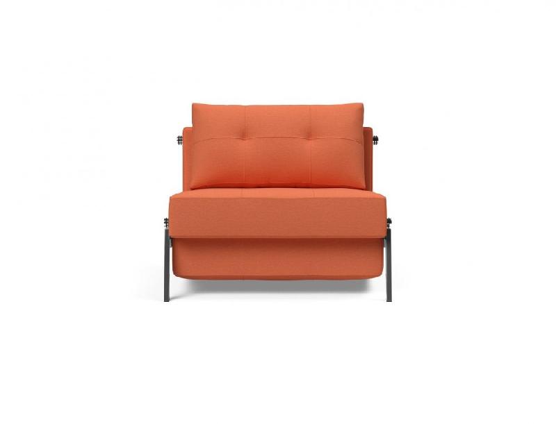 Innovation Living - Fauteuil design convertible Sofabed Cubed 02 Chrome Argus Rust - Lit 200x90 cm_1