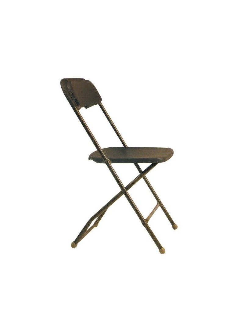 Suzy - chaise pliante en plastique attachable pour extérieur et collectivité - Vif Furniture - bronze/chocolat_1