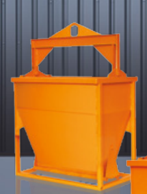 Benne à béton rectangulaire - Grand volume 1093(h) - Capacité 500L à 4000L - Déversement vertical_1