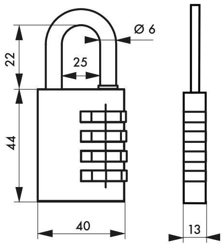 Cadenas à clé aluminium Thirard - 40 mm - Gris - Combinaison modifiable - Sécurisé pour casiers et coffres_1