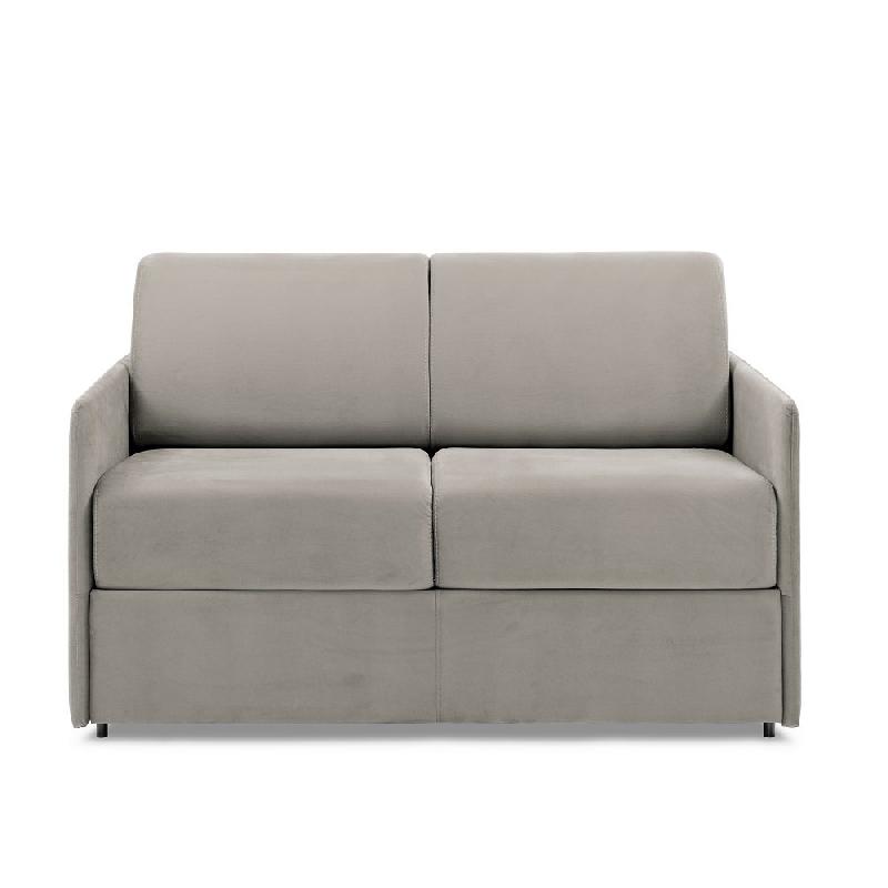Canapé lit express Colosse - Couchage 120 cm - Matelas 22 cm mémoire de forme - Velours gris silver_1