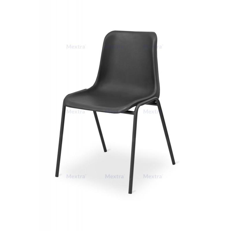 Chaises de conférence MAXI BL NOIR - Acier durable et empilable jusqu'à 12 pièces_1