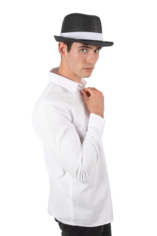 Chapeau de paille style Panama rétro - K-up - 100% fibre végétale - Réf: KP612_1