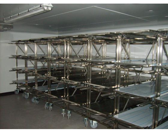 Rack mobile 4 corps pour chambre froide catastrophe - Isofroid 1504-1 - Acier inoxydable 304L_1