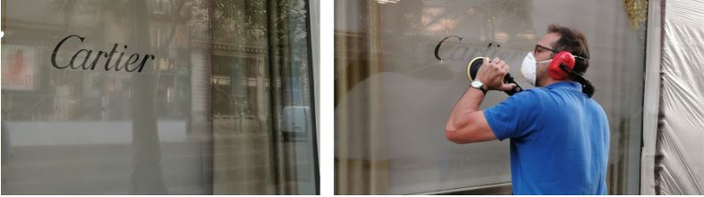 Renoverre - Effacement des rayures jusqu'à 150µ sur verre plat feuilleté, trempé ou cintré - Technique écoresponsable_1