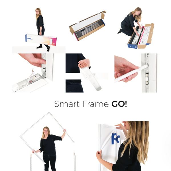 Ssmart Frame Go - Caisson lumineux LED recto/verso - Virtual Tech - cadre aluminium et visuel HD_1