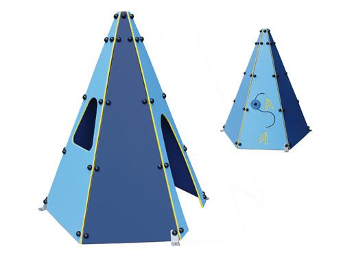 Cabane tipi pour enfant avec porte, fenêtre et jeu attrape-rêves en polyéthylène et acier peinte à la poudre_1