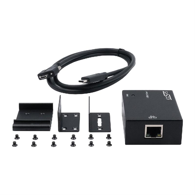 EXSYS EX-13020HMV USB 3.2 type C vers Ethernet 1 Gigabit, kit rail DIN inclus_1
