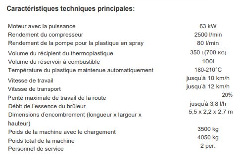 Kontur 700 тп - machine de marquage routier - Stim - poids total 4050 kg - application fine et épaisse avec thermoplastiques et billes en verre_1