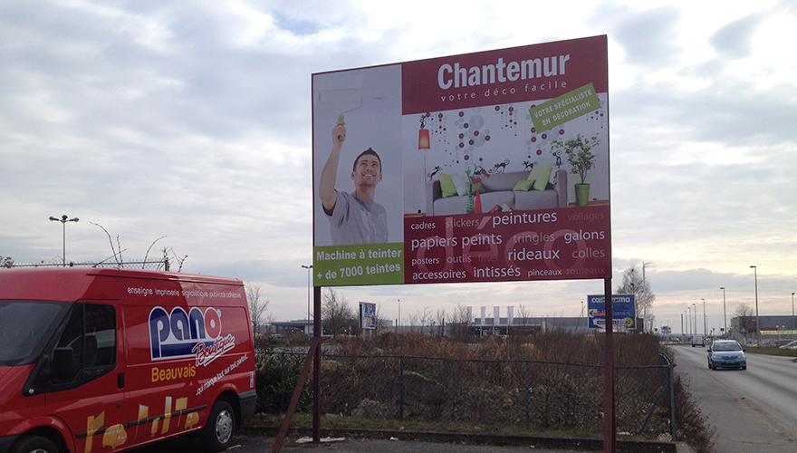 Panneau publicitaire d'extérieur en hauteur - Structure 12m² - 4,1m x 3,05m_1