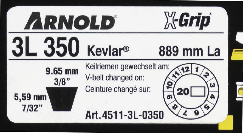 Courroie trapézoïdale X-Grip V - type 3L350_1