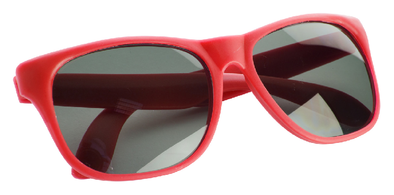 Lunettes de soleil en plastique - protection UV400 - couleur rouge - 20g_1