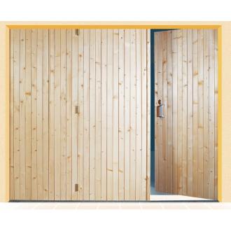 Porte de garage pliante Centaure - en bois - accordéon - 27 mm - sapin du Nord_1