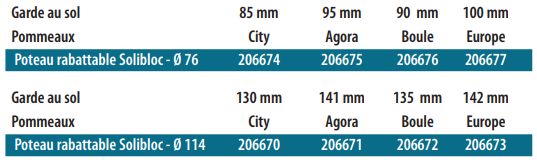 Potelet rabattable Solibloc® - DMC - Ø 76 et Ø 114 - robustesse et maîtrise d'accès_1