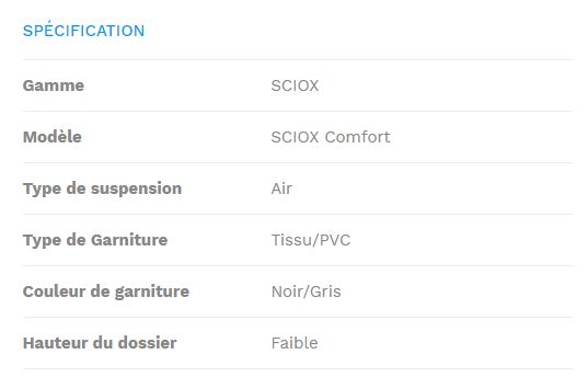 Sciox Comfort - siège de tracteur milieu de gamme - suspension à air - Kab Seating Ltd_1