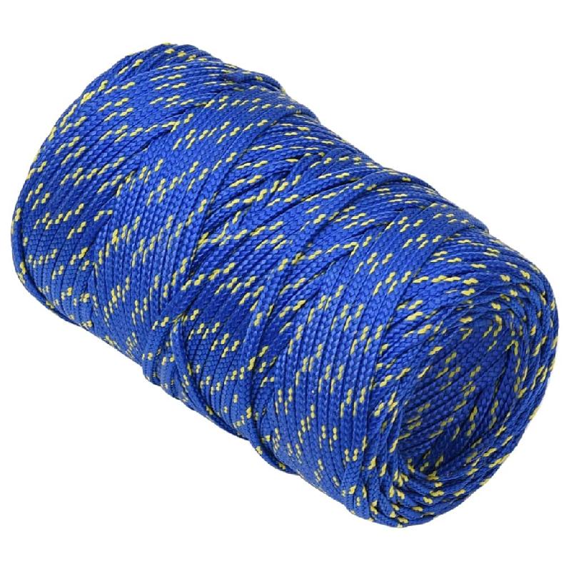 Vidaxl corde de bateau bleu 2 mm 100 m polypropylène 152425_1