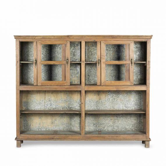 00119001000527 - Meuble présentoir vintage en bois - Francisco Segarra - 187x42xH154cm_1