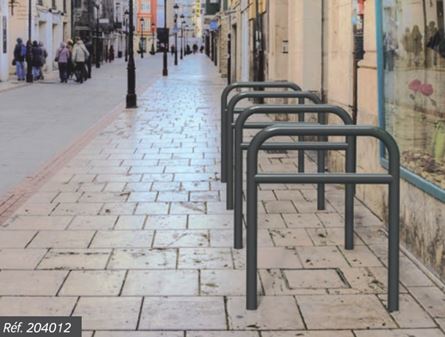 Arceau vélos renforcé - maintien des cadenas en hauteur - hauteur 850 mm - largeur 700 mm - acier galvanisé ou peint_1