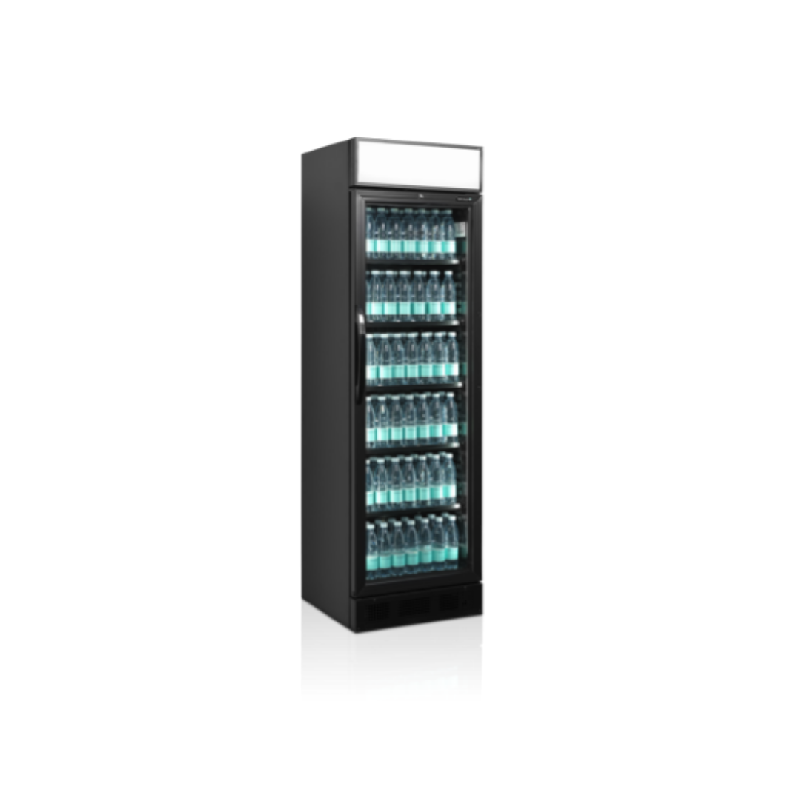 Armoire à boisson 1 porte vitrée LED noir avec 5 clayettes - Réf : CEV425CP-I BLACK_1