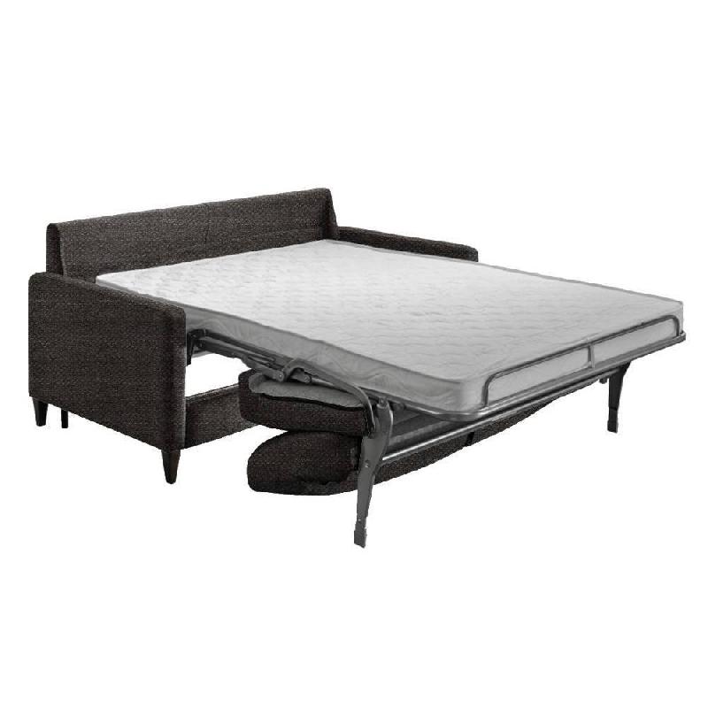 Canapé convertible express Oslo Tweed Taupe Sand - Couchage 140x197 cm - Matelas 16 cm - Sommier à lattes Renatonisi_1