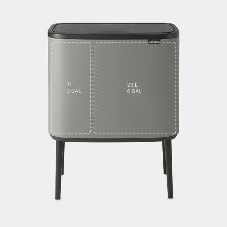 Poubelle Brabantia Bo Touch Bin - 34 litres - Mineral Concrete Grey UGS127243_1