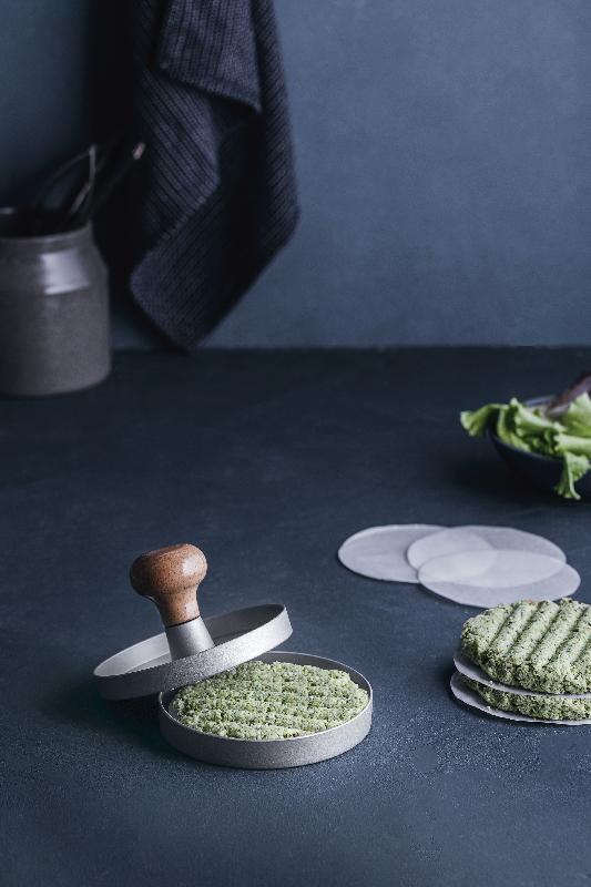 Presse à hamburgers en fonte d'aluminium - Lacor - Pommeau en bois ergonomique et revêtement anti-adhésif_1