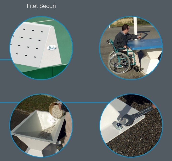 Table de ping pong outdour pour collectivités DIABOLO RESITEC HD 60 - Référence BTD6010_1