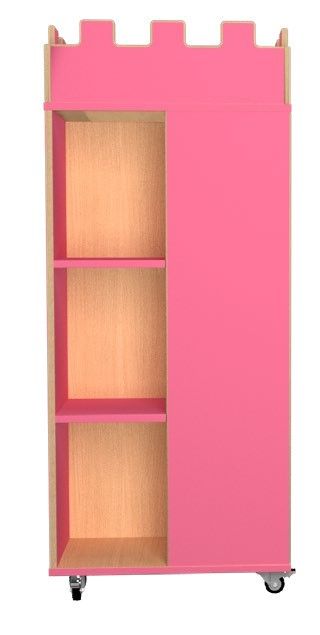 Tour à livres - 4 faces de rangement - Bacs hauts - Roulettes multidirectionnelles - Réf. LEC.TL_1