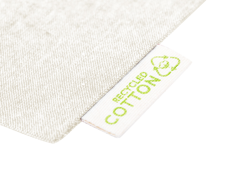 Trousse de toilette zippée en coton recyclé - 100% coton - Couleur beige - Poids 18g_1