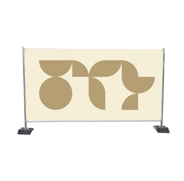 Banderole imprimée grand format - adaptée aux barrières métalliques de type Héras - Héras_1