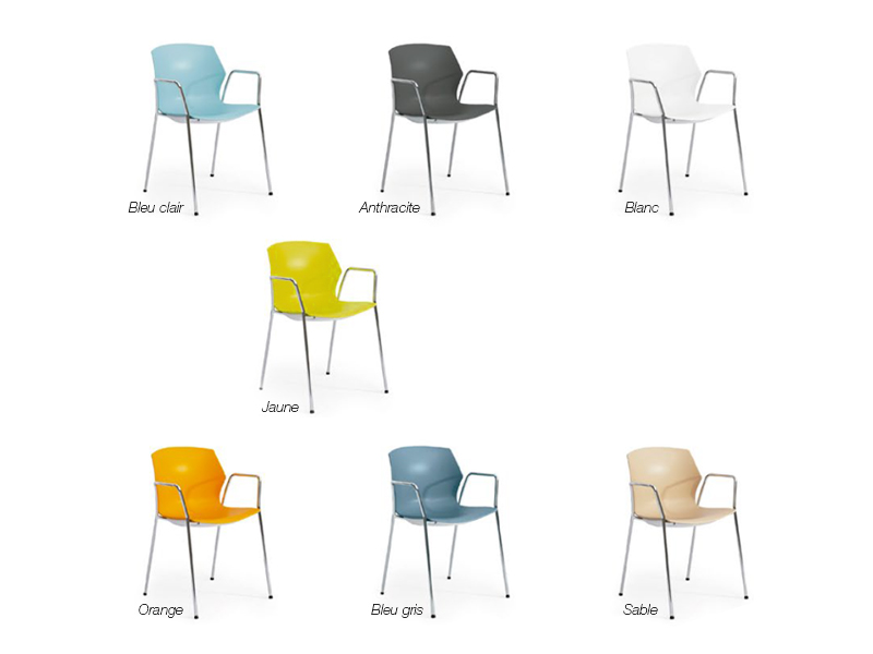 Chaise de collectivité Samsara - empilable, anti-UV, assise et dossier en polypropylène_1