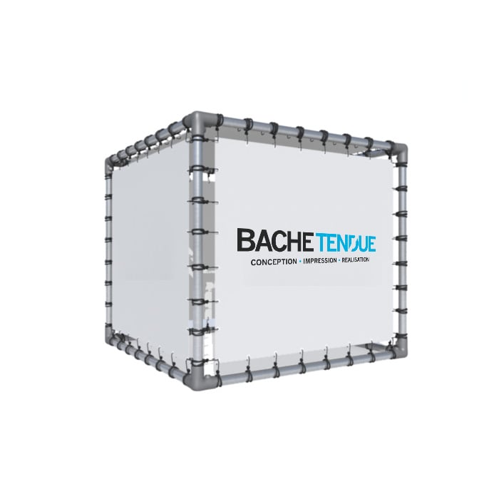 Cube promotionnel - 4 faces - Bâche Tendue - So-Cube_1