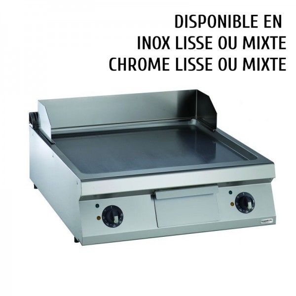 Plaque à snacker professionnelle 80 cm série 900 Combisteel - 7488.0660 - surface de cuisson 73x70 cm - inox ou chrome lisse/mixte_1