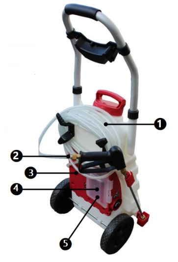 Pulvérisateur électrique PRO SPRAYER III - Batterie Lithium-ion 2150 mAh, débit 0 à 240 L/h - Lance inox 40 cm - AR0605_1