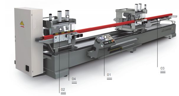 Twin ferro - tronçonneuse à double tête - Emmegi - lame 350 mm - sciage profilés fer et acier inoxydable_1