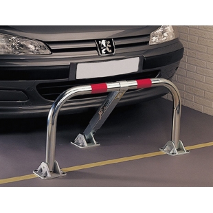 Barrière rabattable de parking standard - Mottez - Acier galvanisé 50 mm - Serrure cylindre européen_1