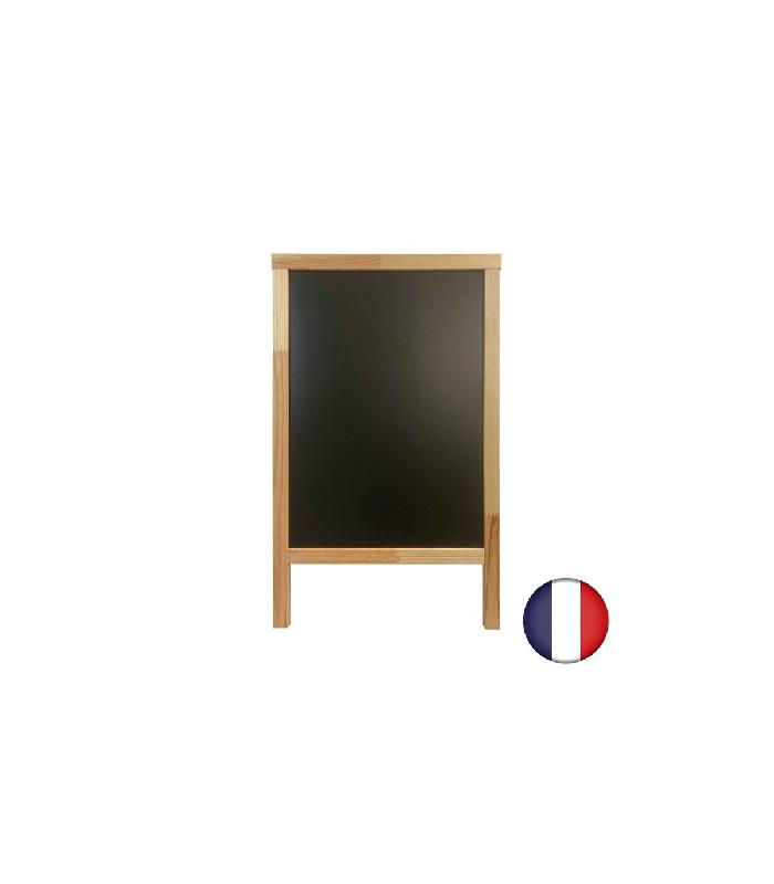 Chevalet enfant double face en bois brut - Dimensions 90 x 55 cm - Fabrication française - Référence : LSTF49BRUT-ENF_1