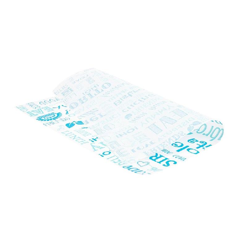 Feuille ingraissable pour burger Parole bleu 31x31cm - par 1000_1