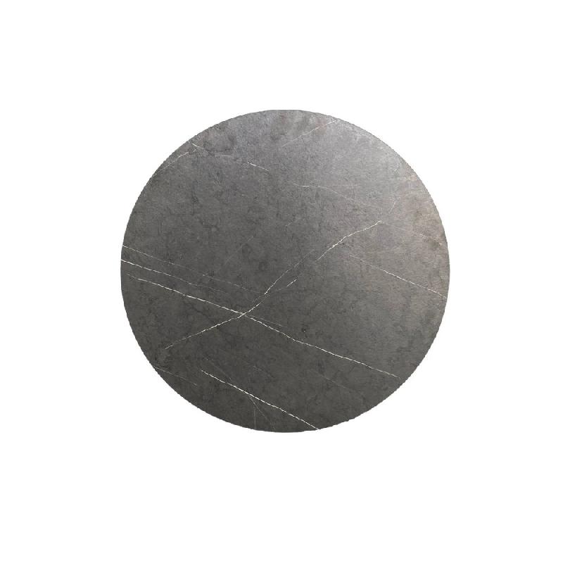 Infinity table de bistrot avec piètement noir + plateau HPL Midnight Marble Ø70 cm_1