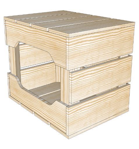 L3 - Caisses en bois Simply à Box - L36 x H31 x P27 cm - Bois brut ou lasuré en 6 coloris_1
